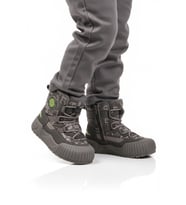 Marcokids Gri İçi Kürklü Soğuğa Dirençli Kaymaz Erkek Çocuk Bot 22664 P