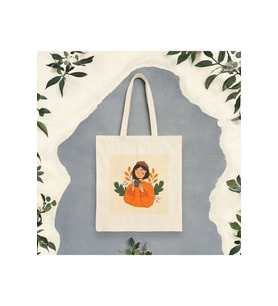 Le Vion kadın kahve - Baskılı Bez Çanta 38x42 cm 170 Gr Omuz Çantası Kadın Alışveriş Çantası