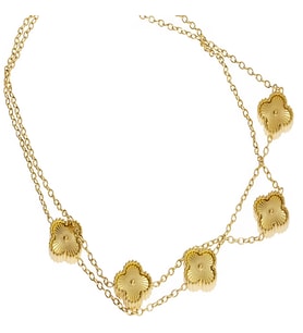 Kadın Gold Renk Yonca Model Çelik Halhal