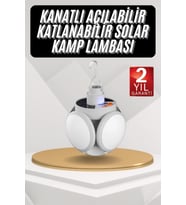 Kamp Lambası Güneş Enerjili Solar 5 Kanatlı Katlanır Lamba Karan