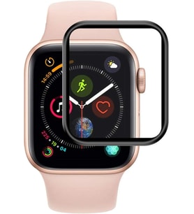 Apple Watch Series 9 41mm Tam Kaplayan Temperli Cam Ekran Koruyucu Siyah [Watch Series 9 41mm ile Uyumlu Kılıf - Siyah]