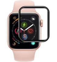 Apple Watch Series 9 41mm Tam Kaplayan Temperli Cam Ekran Koruyucu Siyah [Watch Series 9 41mm ile Uyumlu Kılıf - Siyah]