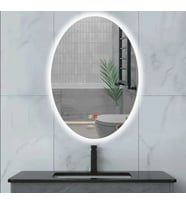 60x80(h) cm Buğu Çözücülü Dokunmatik Işıklı Ledli Elips Banyo Aynası