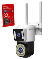 32 Gb Hafıza Kartlı 4Mp Yoosee Çift Lens Ip Kamera - Wıfı Otomatik İzleme, Su Geçirmez Kablosuz Güv