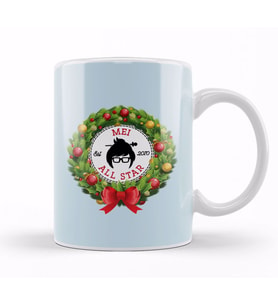 Christmas All Star Overwatch Mei Wreath Kupa Bardak Porselen