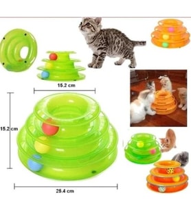 3 Katlı Kedi Oyuncağı Kedi Başlıklı
