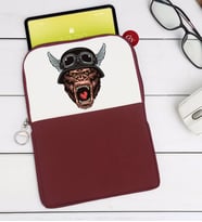 BK Gift Goril Tasarımlı Taşınabilir Koruyucu Tablet Kılıfı & Organizer Çanta - Bordo-1