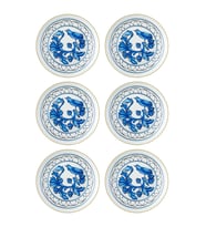 The Mia Azul Pasta Tabağı 6 Kişilik (Çok Renkli)
