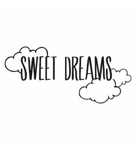 Sweet Dreams Duvar Sticker Siyah 22x10 cm
