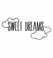 Sweet Dreams Duvar Sticker Siyah 22x10 cm