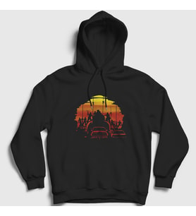 Presmono Unisex Siyah Furiosa Immortan Joe Film Mad Max Kapüşonlu Sweatshirt 484777tt