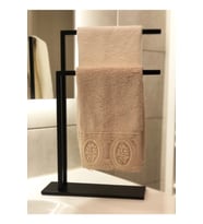Dekoratif Metal Banyo Havluluk Set Üstü El Havluluğu Siyah