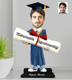 Kişiye Özel Mezuniyet Erkek Ahşap Biblo-2