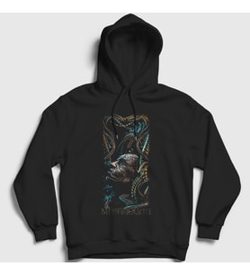 Presmono Unisex Siyah Spine Meshuggah Kapüşonlu Sweatshirt 164913tt