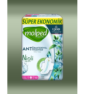 Molped Hijyenik Ped - Uzun (Anti Bakteriyel-Nioli Yağlı) - 16 Adet (000)