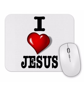 Eu Amo Jesus Mouse Pad