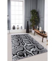 Silver Crocodile Kaymaz Tabanlı Dekoratif Halı RV235 - 100 x 160 cm