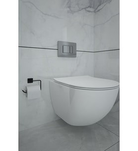 Yapışkanlı Siyah Kare Açık Tuvalet Kağıtlığı Wc Kağıtlık Tuvalet Kağıdı Askısı