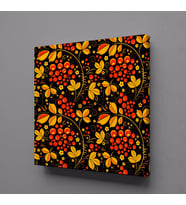 SİYAH TURUNCU KANVAS TABLO 130x130cm (Karışık)