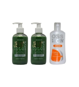 Saç Boyası Zümrüt Yeşili 250ml 2ad Ve Ossion Boya Temizleyici 200ml