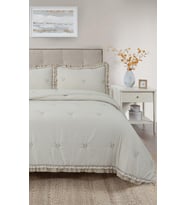 Perla Çift Kişilik Nakışlı Yatak Örtüsü Takımı - 240x260 cm - Pvc Çantalı - Günlük ve Çeyizlik (Çok Renkli)