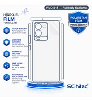 SChitec VIVO S15 Uyumlu Fullbody Arka Kaplama Hidrojel Koruyucu Film