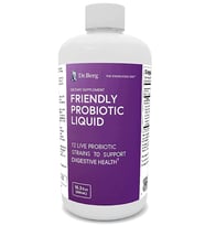 Dr. Berg's Friendly Probiotic Liquid Supplement Drink Mix w/ 12 Live Probiotics Strains.500ML 32 Servis (Renksiz)