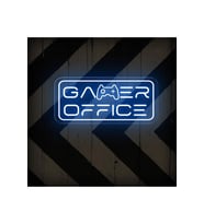 GAMER OFFICE Yazılı ve Şekilli Neon Tabela