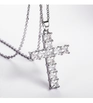 Jwl Haç Kolye Zirkon Taşlı Şık Aksesuar Hac Cross Istavroz Kolyeleri