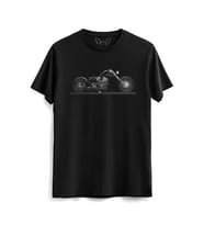 Motorcycle Rider Tasarımlı Baskılı Çocuk Siyah Tshirt
