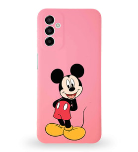 Samsung Galaxy A04s Uyumlu Lansman Kılıf Altı Kapalı İçi Kadife  Mickey Mouse-B Tasarımlı  Kapak (Şeffaf)