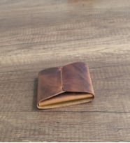 Sumerian Minimalist Crazy Deri Dikey Ön Cep Cüzdanı Cat Sarısı (Anahtarlık Hediye)
