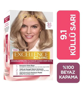 LOREAL Loreal Paris Excellence Krem Saç Boyası 9.1 Küllü Sarı
