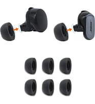 Bose QuietComfort II ve Ultra için Köpük Kulak Uçları, Üstün Konfor Sarsılmaz Uyum Küçük, 3 Çift