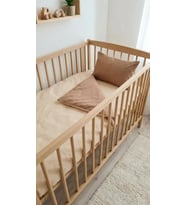 Baby Clime, 3 Parça Bebek Nevresim Takımı - 90x130 Yorgan Kılıfı, Yastık Kılıfı ve Çarşaf (Bej-Kahve)
