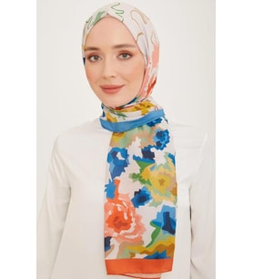 Armine Trend Şal 10001 - 02 Kiremit - Mavi