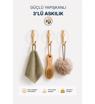 (3 Adet) Kendinden Yapışkanlı Kristal Gold Mutfak Banyo