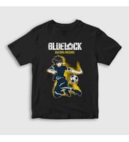 Presmono Unisex Çocuk Siyah Bachira Meguru Futbol Soccer Anime Bluelock T-Shirt 445717tt