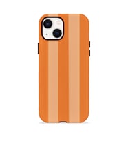 iPhone 15 Plus Vorian Çift Katmanlı Kılıf Orange Cream Stripe
