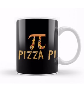 Cute & Funny Pizza Pi Pizza Pie Math Joke Pun Kupa Bardak Porselen