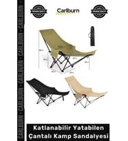 #Sandalye Dayanıklı Taşınabilir Metal Gövde Konforlu Piknik Katlanabilir Yatabilen Çantalı Kamp San