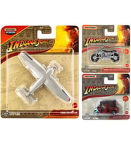 Matchbox 3 Araç İndiana Jones Set - Ford Tri-Motor & Ducati Scrambler & Mbx Tangiers Tuk Tuk (1/64)