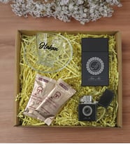 BK Gift Kişiye Özel İsimli DTF Cam Kahve Fincanı & Türk Kahvesi & Sigara Kutusu & Çakmak Hediye Seti-2, Sevgiliye Hediye, Arkadaşa Hediye, Doğum Günü Hediyesi