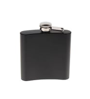 Siyah 6 Oz Çelik Cep İçki Kanyak Matarası
