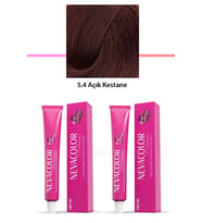 2 li Set Premium 5.4 Açık Kestane - Kalıcı Krem Saç Boyası 2 X 50 g Tüp