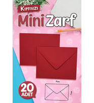 Mini Zarf Kırmızı 9x7 cm 20 adet-MZ114