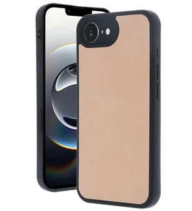 iPhone 16E Kılıf Aras Deri Kapak - Pudra