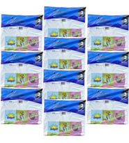 Arma Baskılı Mini Blok Poşet Torba - No : 3 - 30x50 Cm. - Beyaz - 100 Adetlik 10 Paket