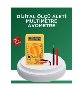 Dijital Multimetre Ölçü Aleti AC DC Ölçüm ve LCD Ekranlı