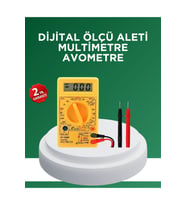 Dijital Multimetre Ölçü Aleti AC DC Ölçüm ve LCD Ekranlı